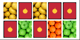 Juego de memoria con frutas - Memotest