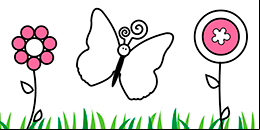 Dibujos infantiles originales para pintar y colorear gratis: mariposas